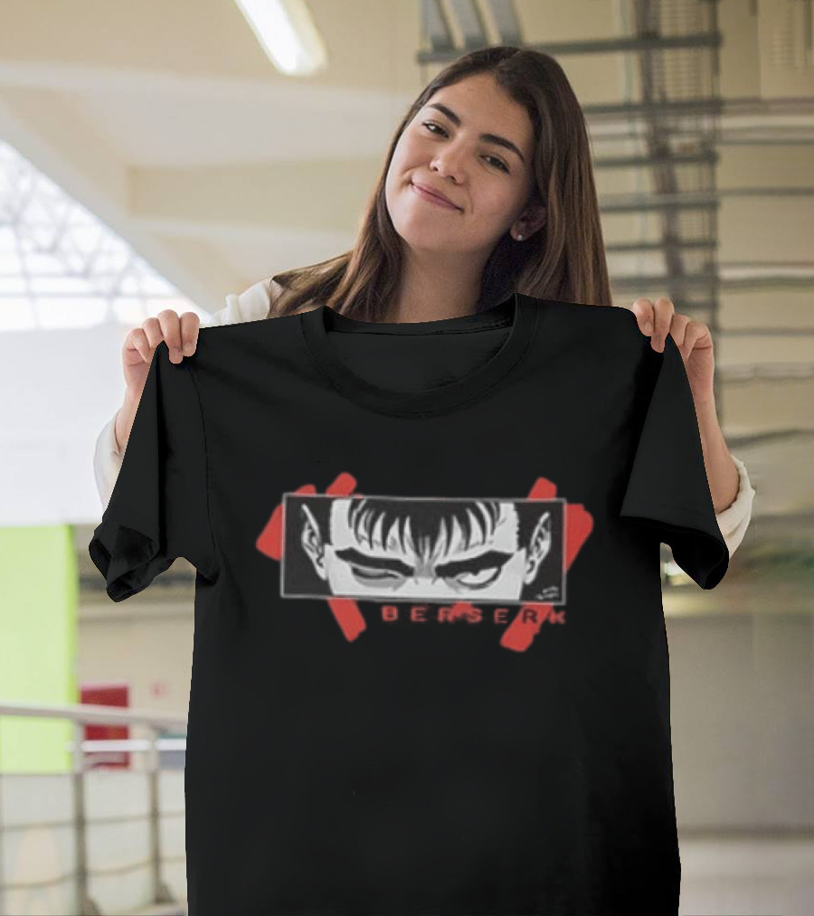 Berserk Manga 2026 Collage Guts Iconic Glare Two Sided T-Shirt