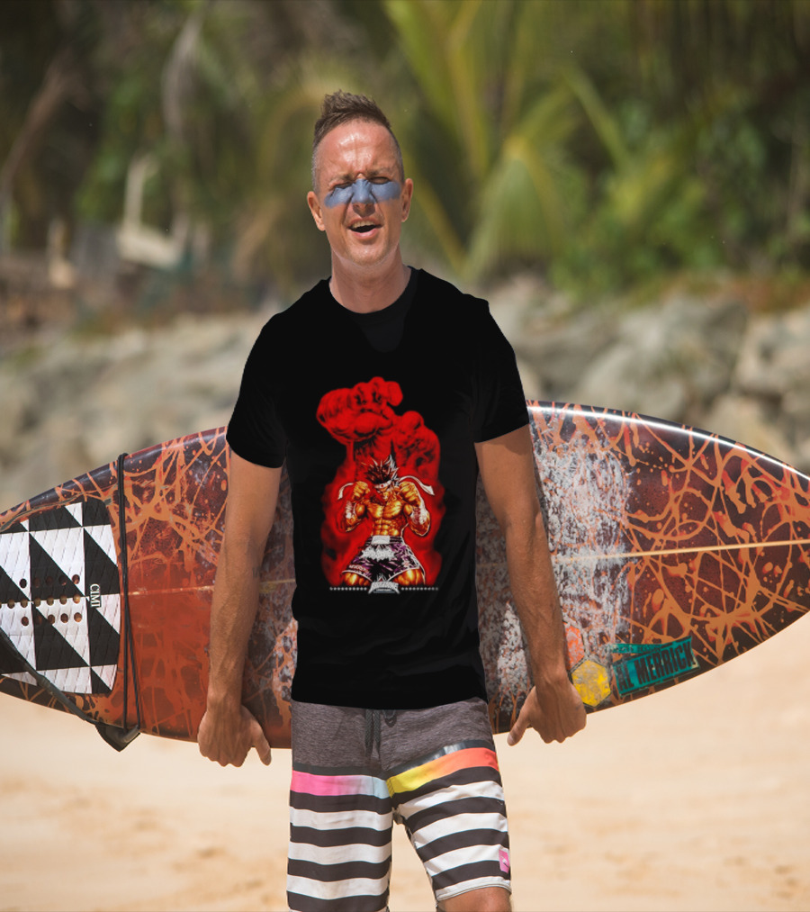 Brick And Bone Fight Club Thai Boxing Warrior With Fiery Fist T-Shirt