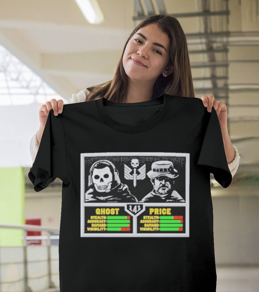 Call Of Duty Ghost Price Stealth Accuracy Damage Visibility 141 T-Shirt
