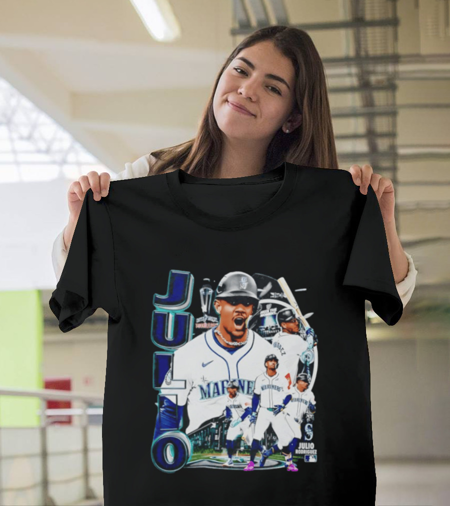 Julio Rodriguez Seattle Mariners MLB 2026 Collage Mariners Baseball Player T-Shirt