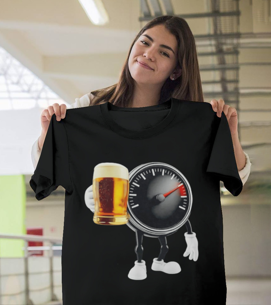 Speedometer Beer Gauge Fun Drinking Meter T-Shirt