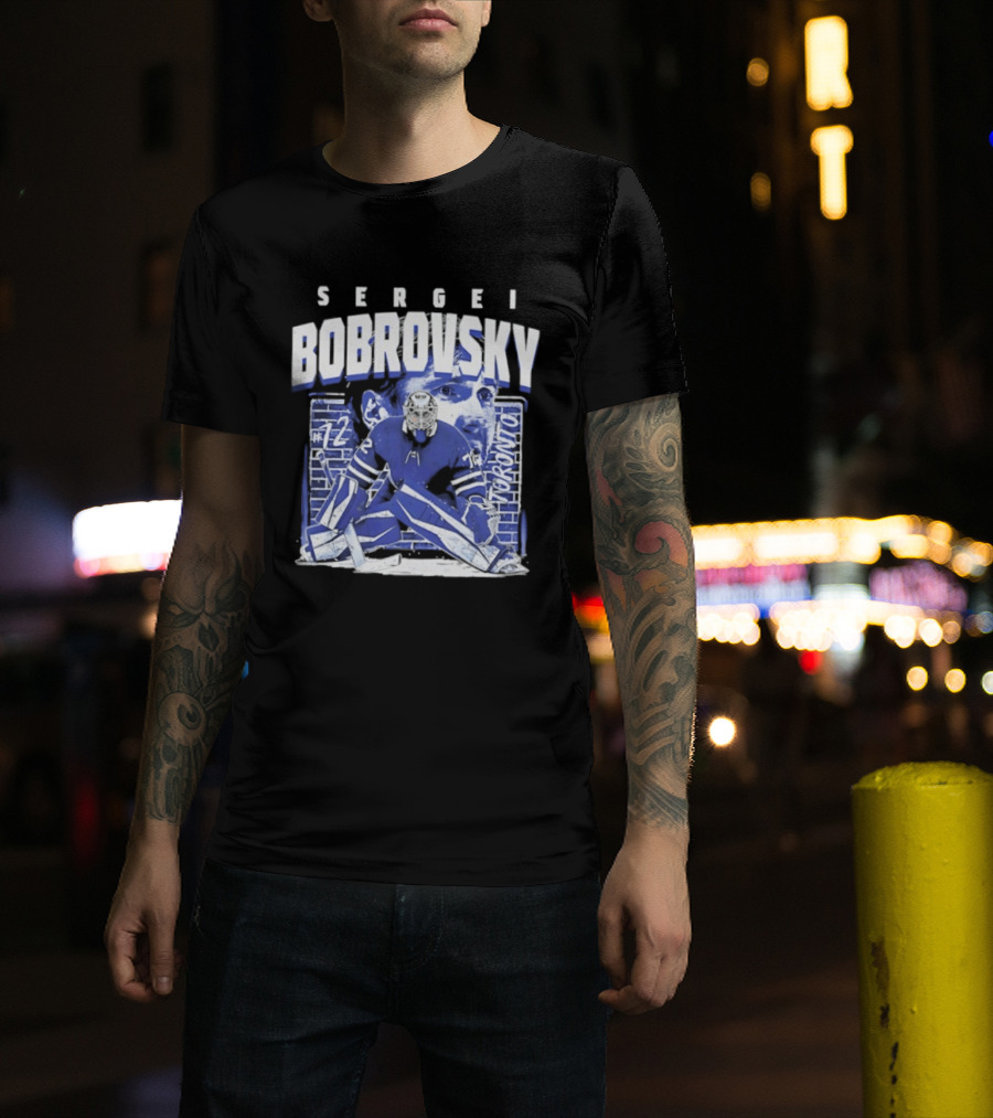 Sergei Bobrovsky #72 Brick Wall Toronto Maple Leafs Hockey Goalie T-Shirt