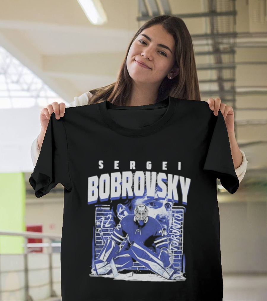 Sergei Bobrovsky #72 Brick Wall Toronto Maple Leafs Hockey Goalie T-Shirt