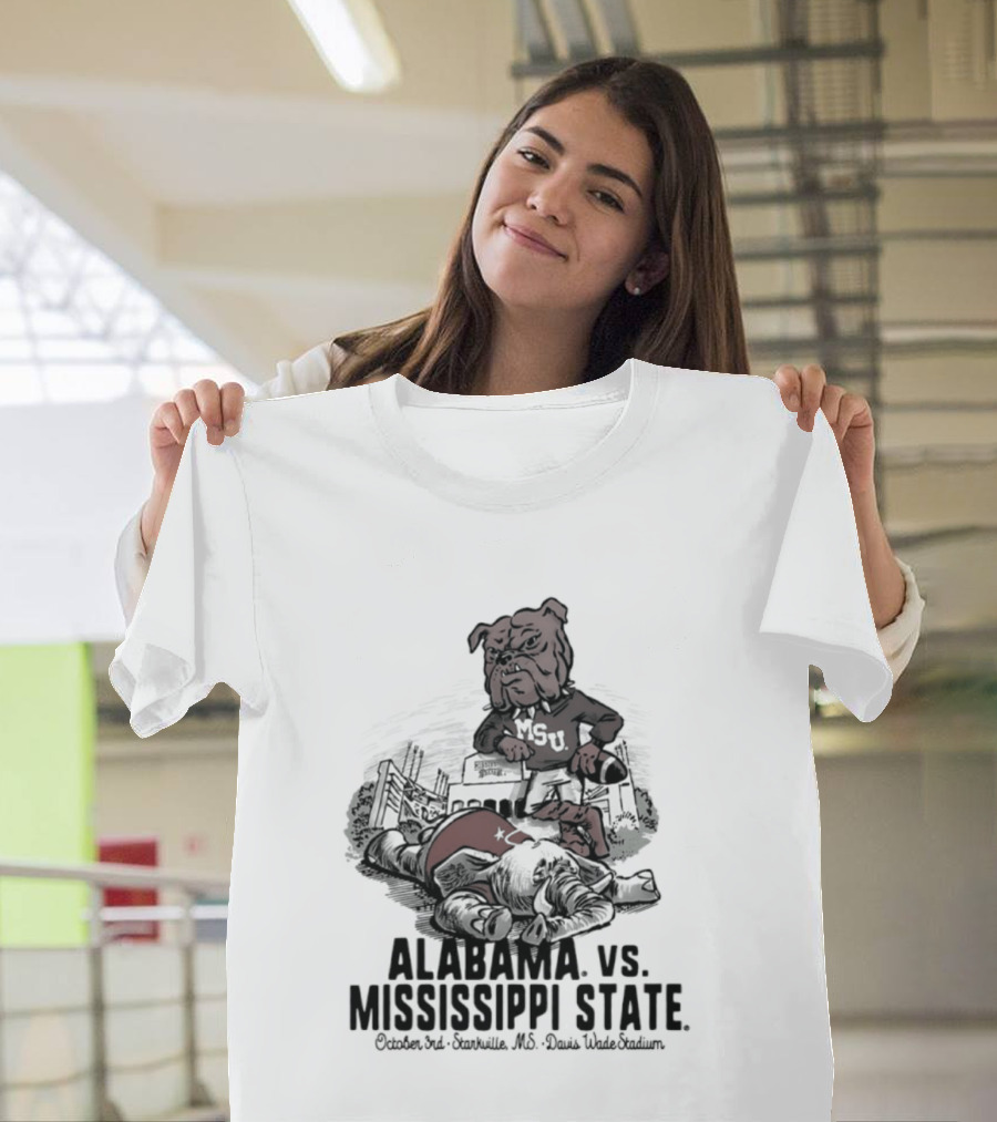 Alabama Vs Mississippi State October 3rd Starkville MS Davis Wade Stadium MSU T-Shirt