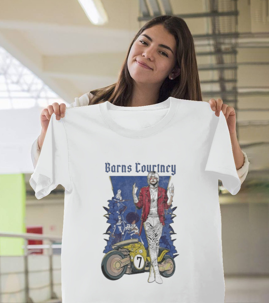 Barns Courtney Lucky 7 Anime Motorcycle And Music T-Shirt