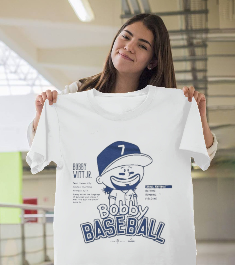 Bobby Witt Jr Bobby Baseball Cartoon T-Shirt