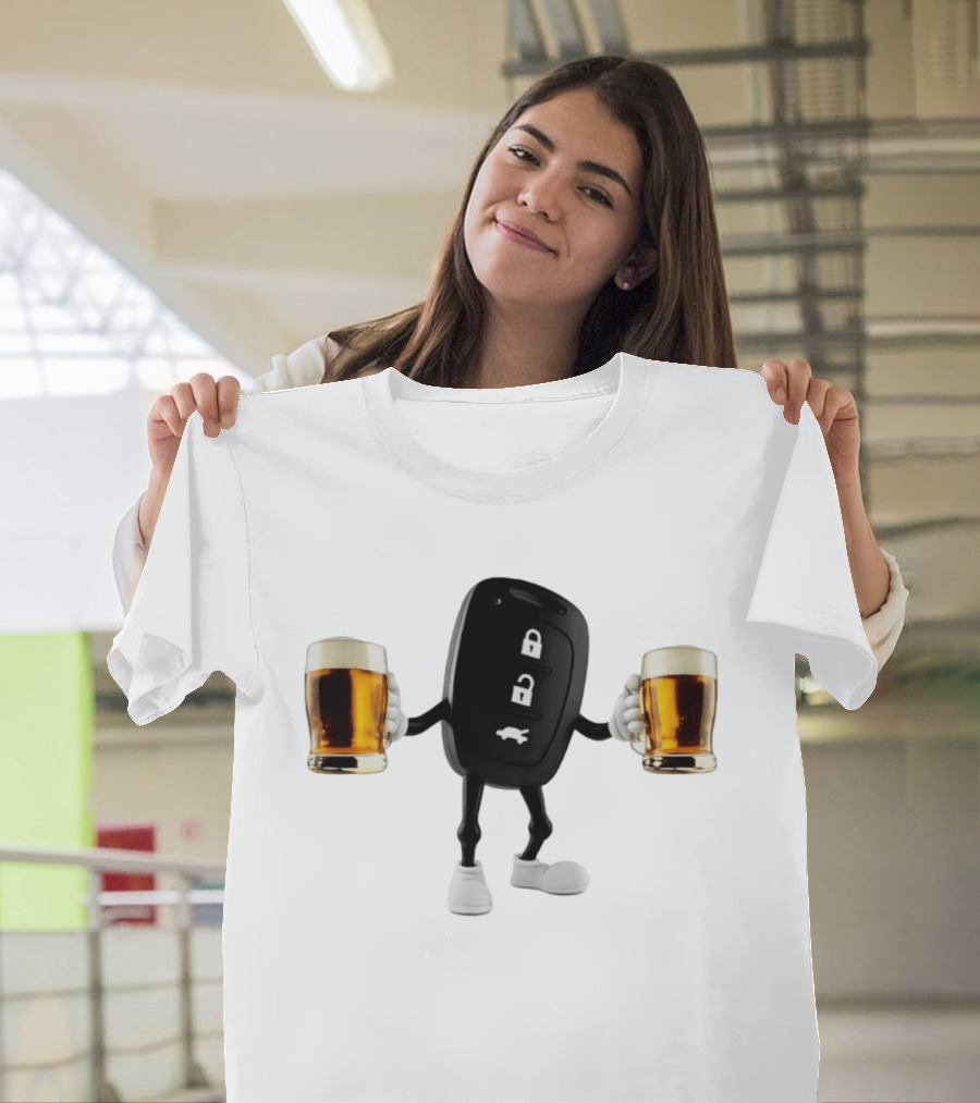 Car Keys Beer S Lock Unlock Funny Meme T-Shirt