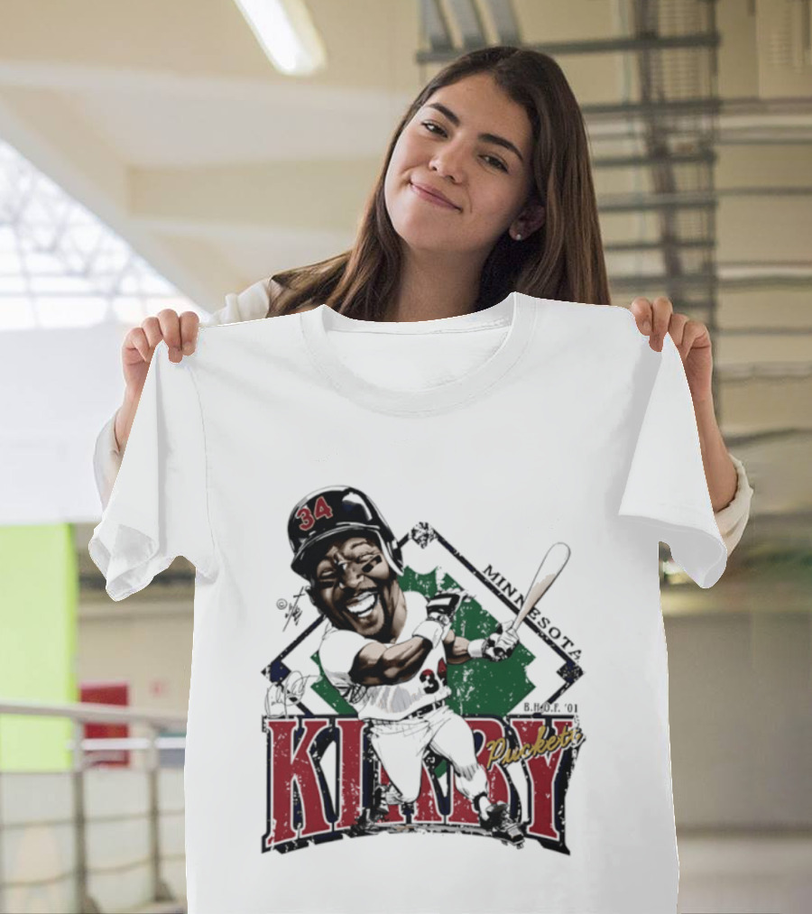 Kirby Puckett Minnesota Twins Bruce Stark Caricature Vintage Sports T-Shirt