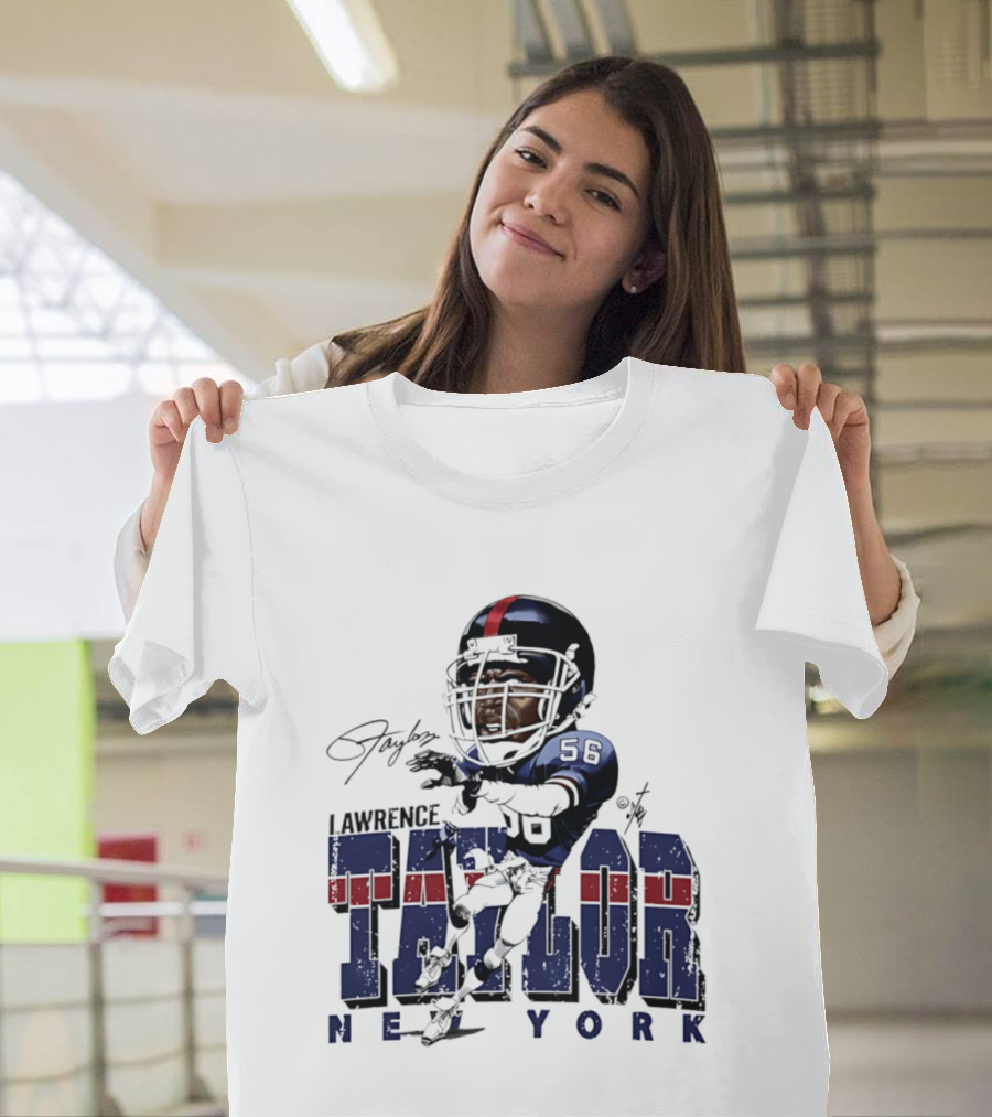 Lawrence Taylor New York Giants Bruce Stark Caricature 56 T-Shirt