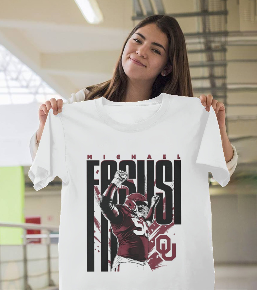 Michael Fasusi Oklahoma Sooners Football NCAA Player OU T-Shirt