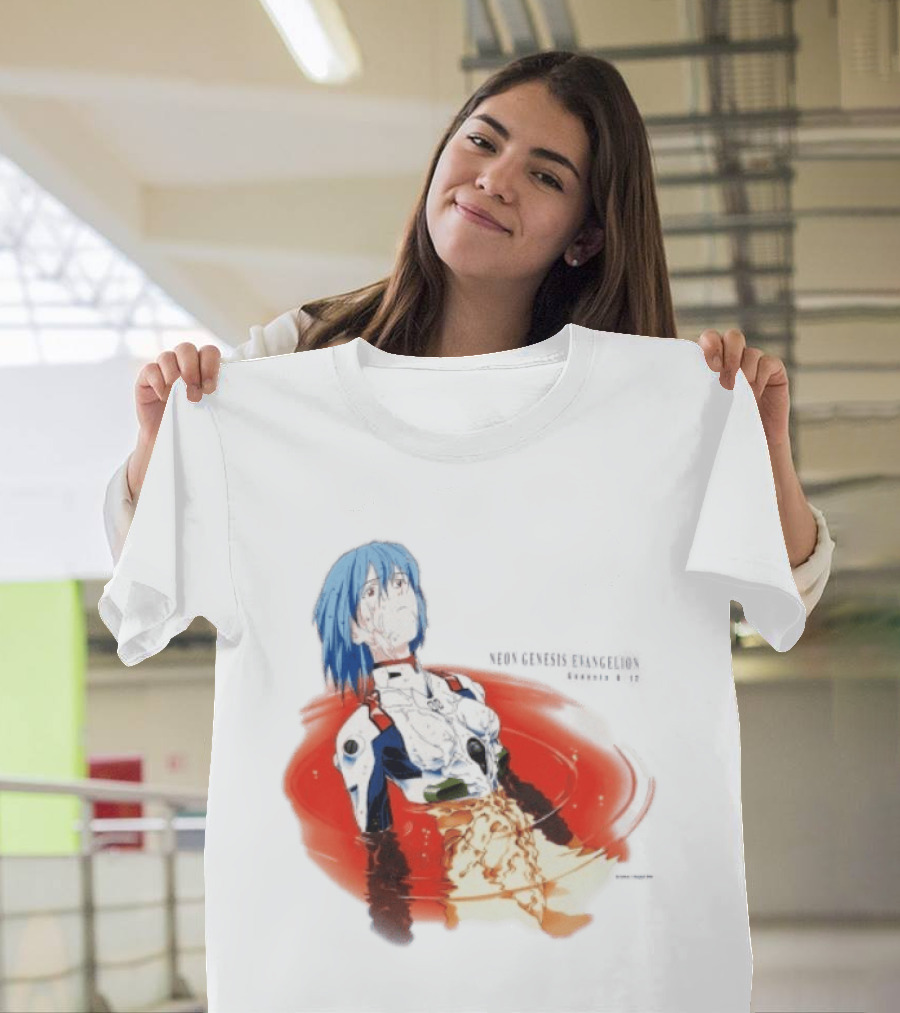 Rei Ayanami Neon Genesis Evangelion Genesis 0 12 Plugsuit Floating Red Liquid Scene T-Shirt