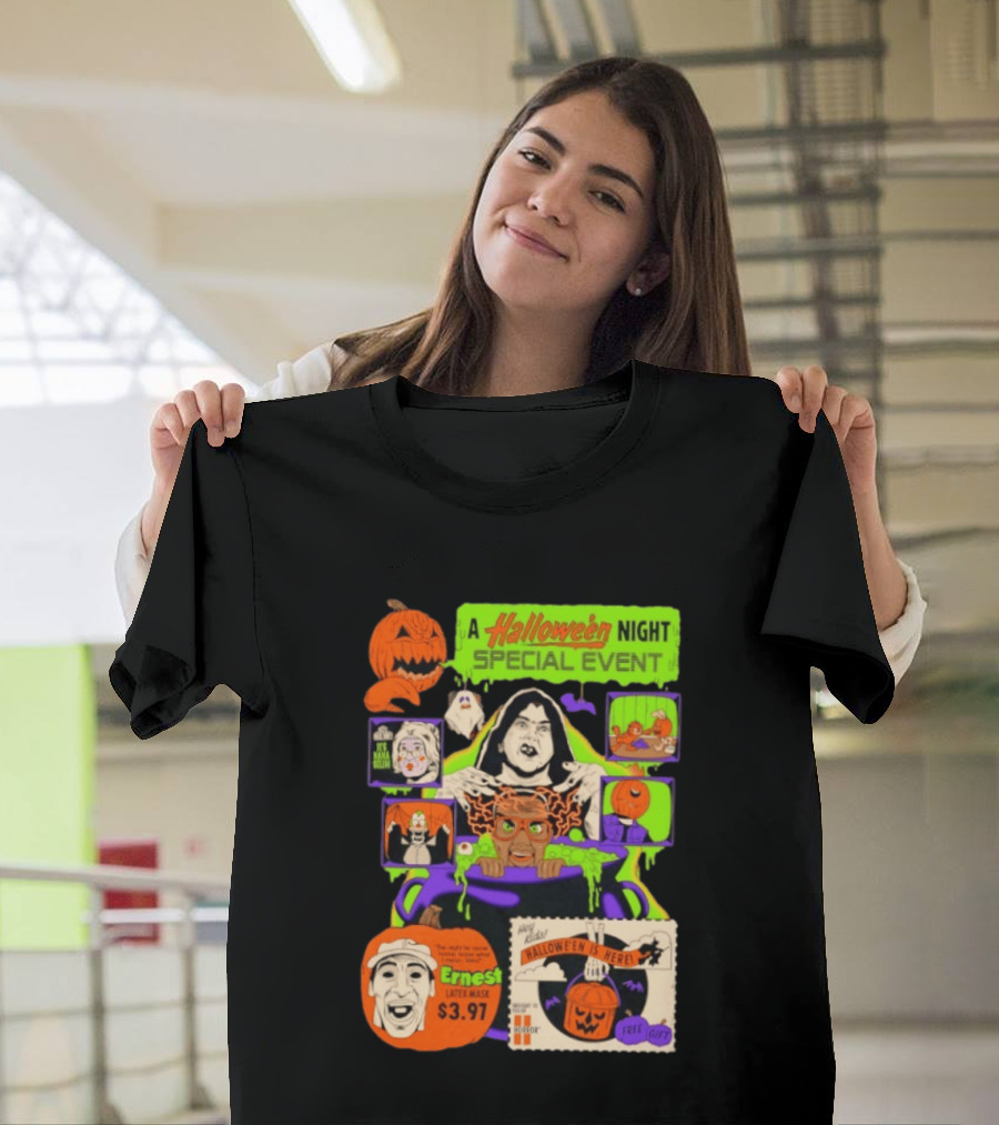 Halloween Special Event Ernest Latex Mask $3.97 Includes Free Gift Spooky Night T-Shirt