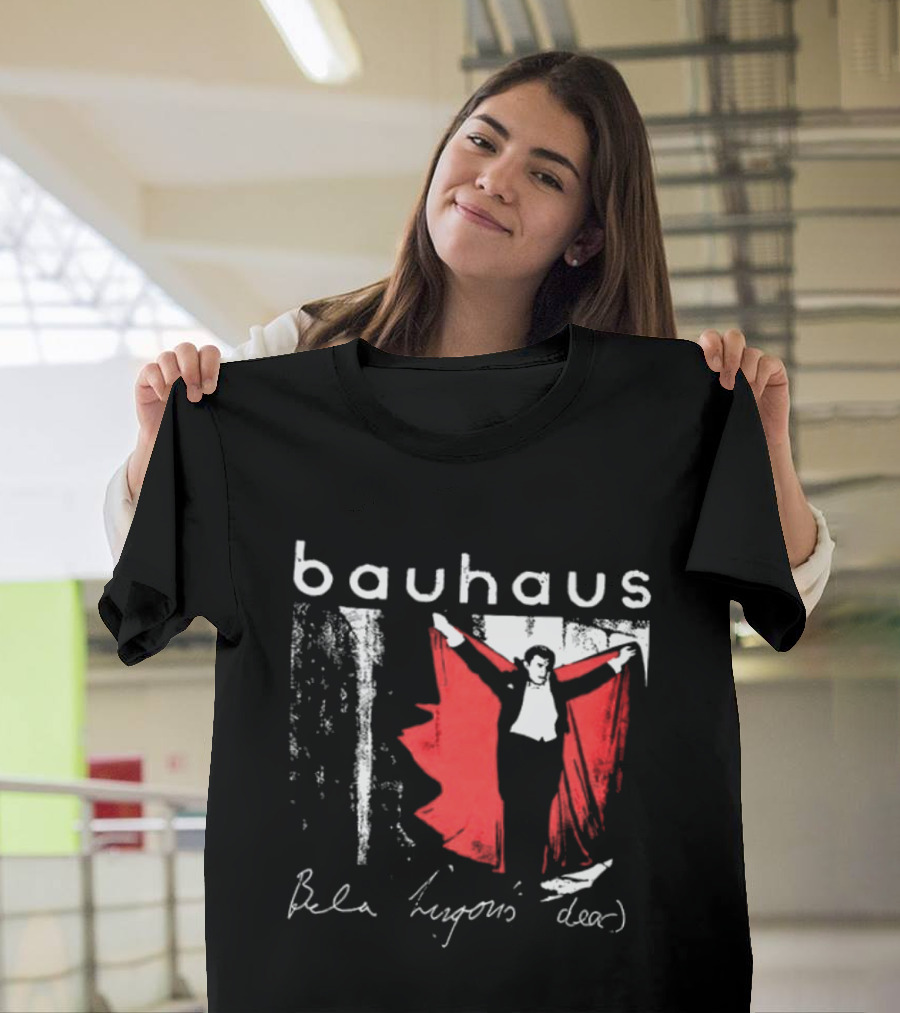Bauhaus Bela Lugosi's Dead Handwritten Lyrics Red Cape T-Shirt