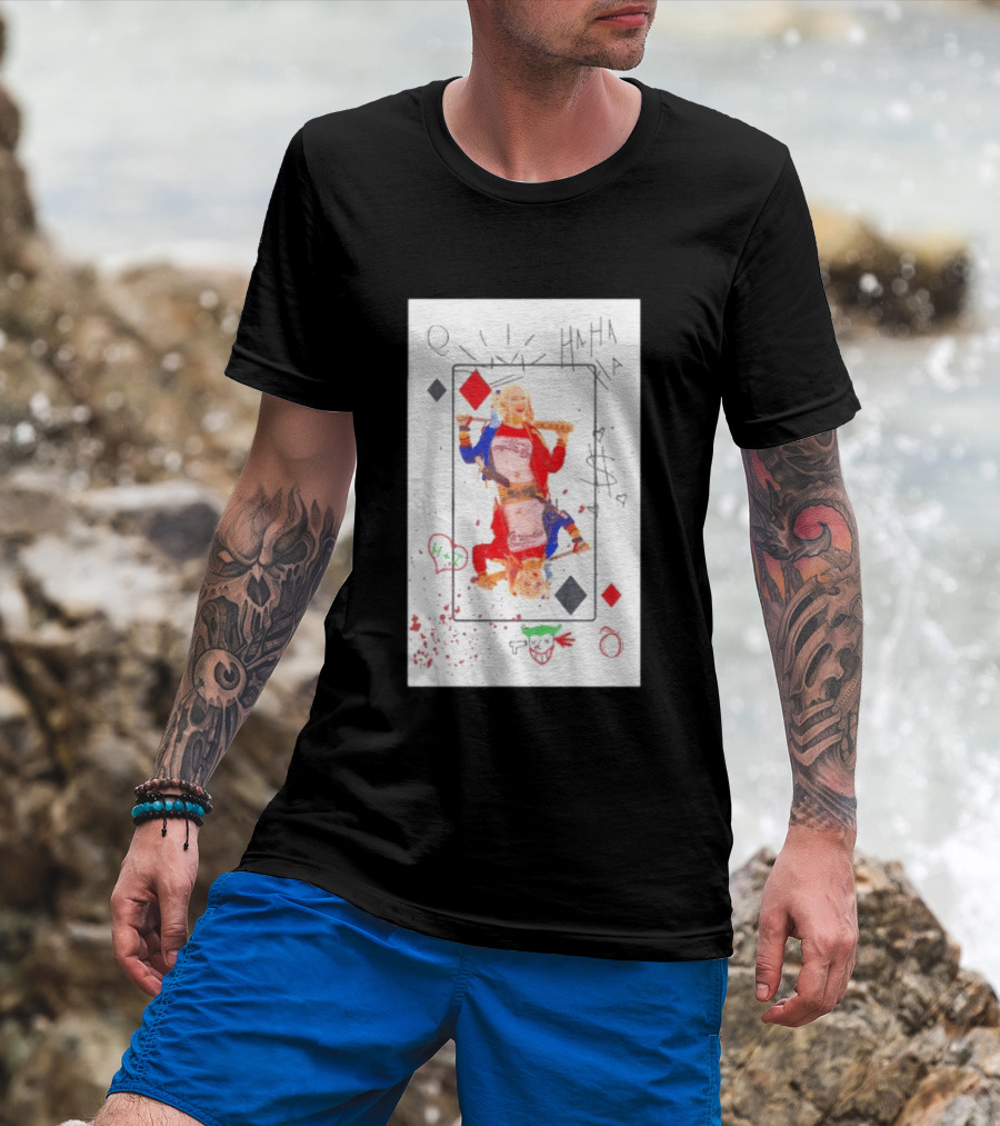 Harley Quinn Playing Card Queen HAHA DC Comics Joker T-Shirt