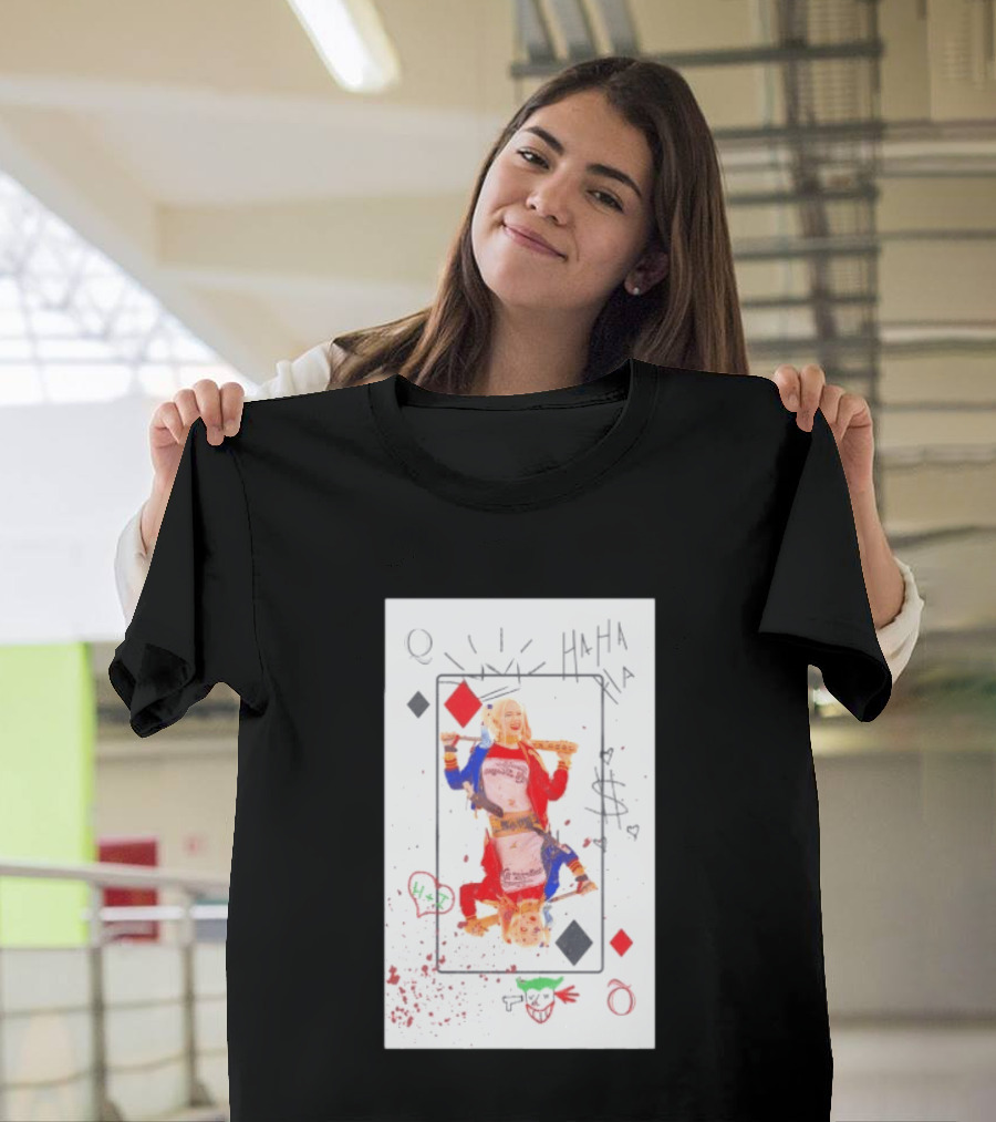 Harley Quinn Playing Card Queen HAHA DC Comics Joker T-Shirt
