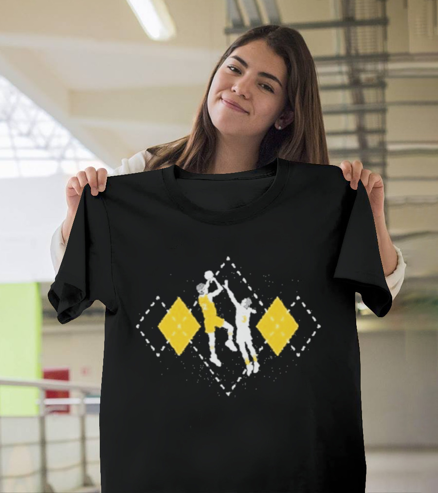 Hivemind Argyle Basketball Jump Shot Players With Yellow Diamond T-Shirt