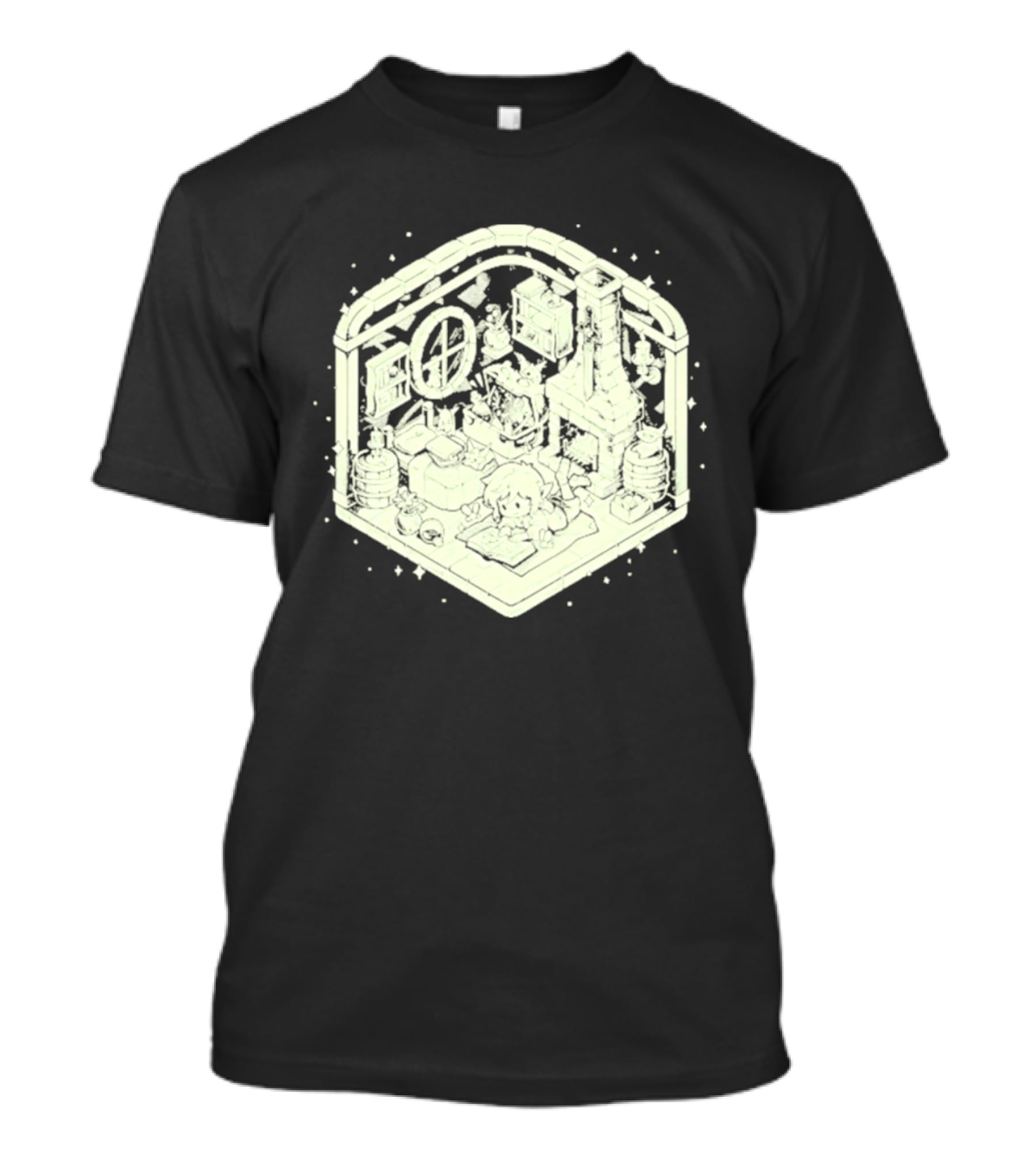 Cozy Hero's Hideout Avengers Room Isometric T-Shirt