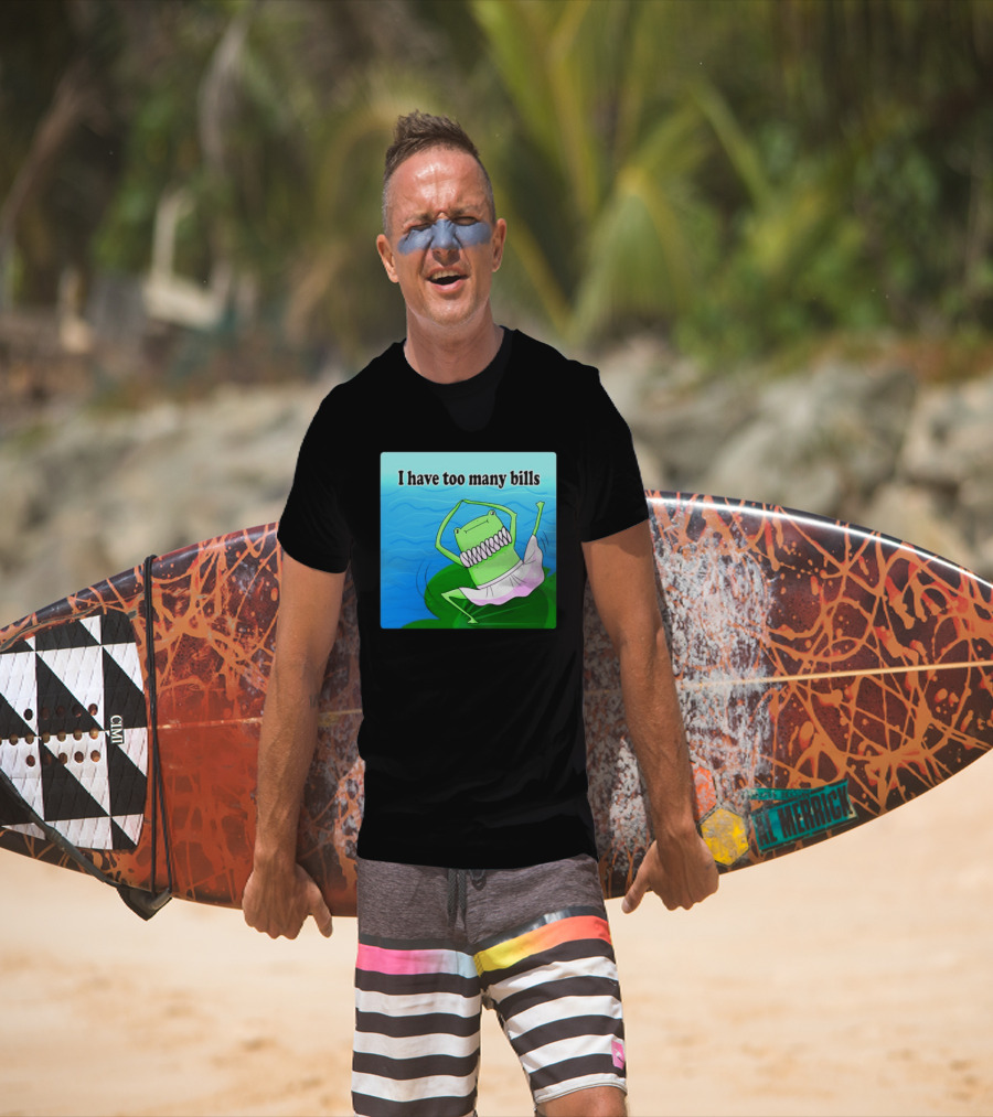 I Have Too Many Bills Dancing Frog Ballerina T-Shirt
