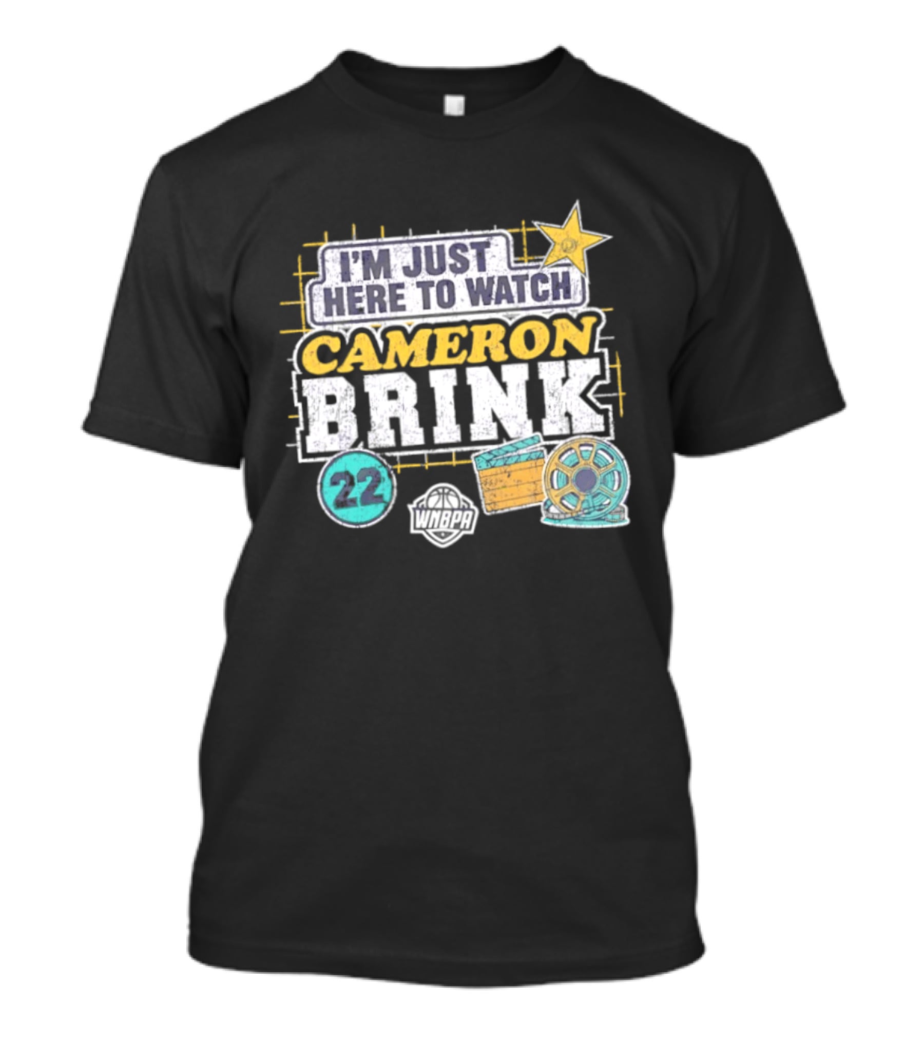 I'm Just Here To Cameron Brink 22 Los Angeles Sparks WNBA Movie Reel Basketball Star T-Shirt