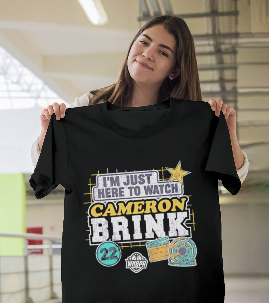 I'm Just Here To Cameron Brink 22 Los Angeles Sparks WNBA Movie Reel Basketball Star T-Shirt