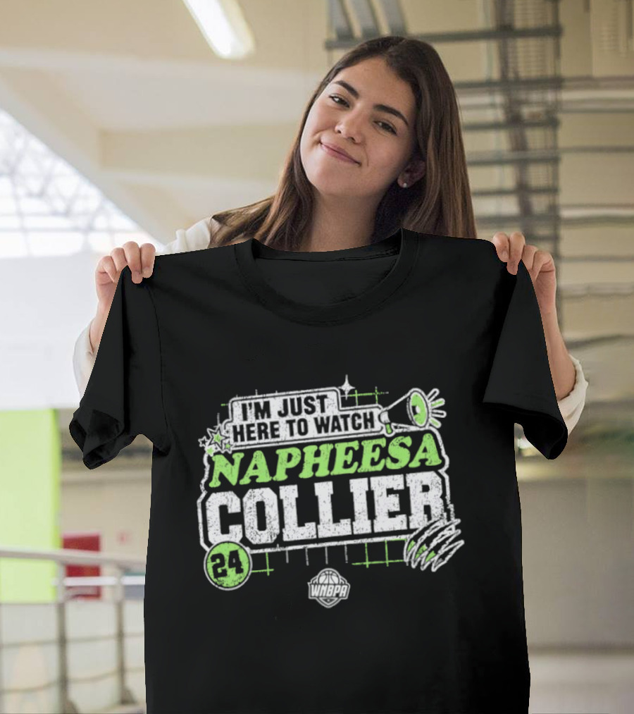 I'm Just Here To Napheesa Collier 24 Minnesota Lynx WNBA T-Shirt