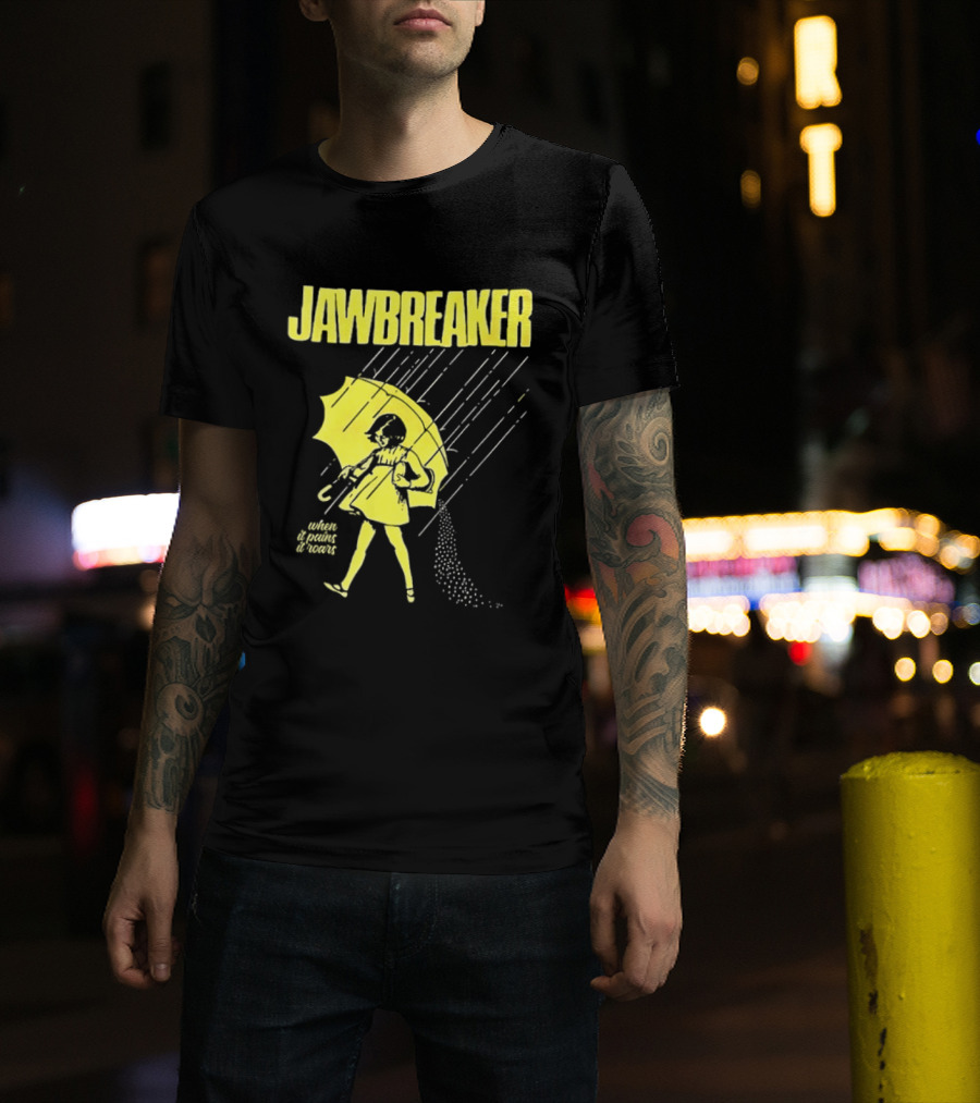 Jawbreaker When It Pains It Roars 2025 Japan Autumn Umbrella Girl T-Shirt