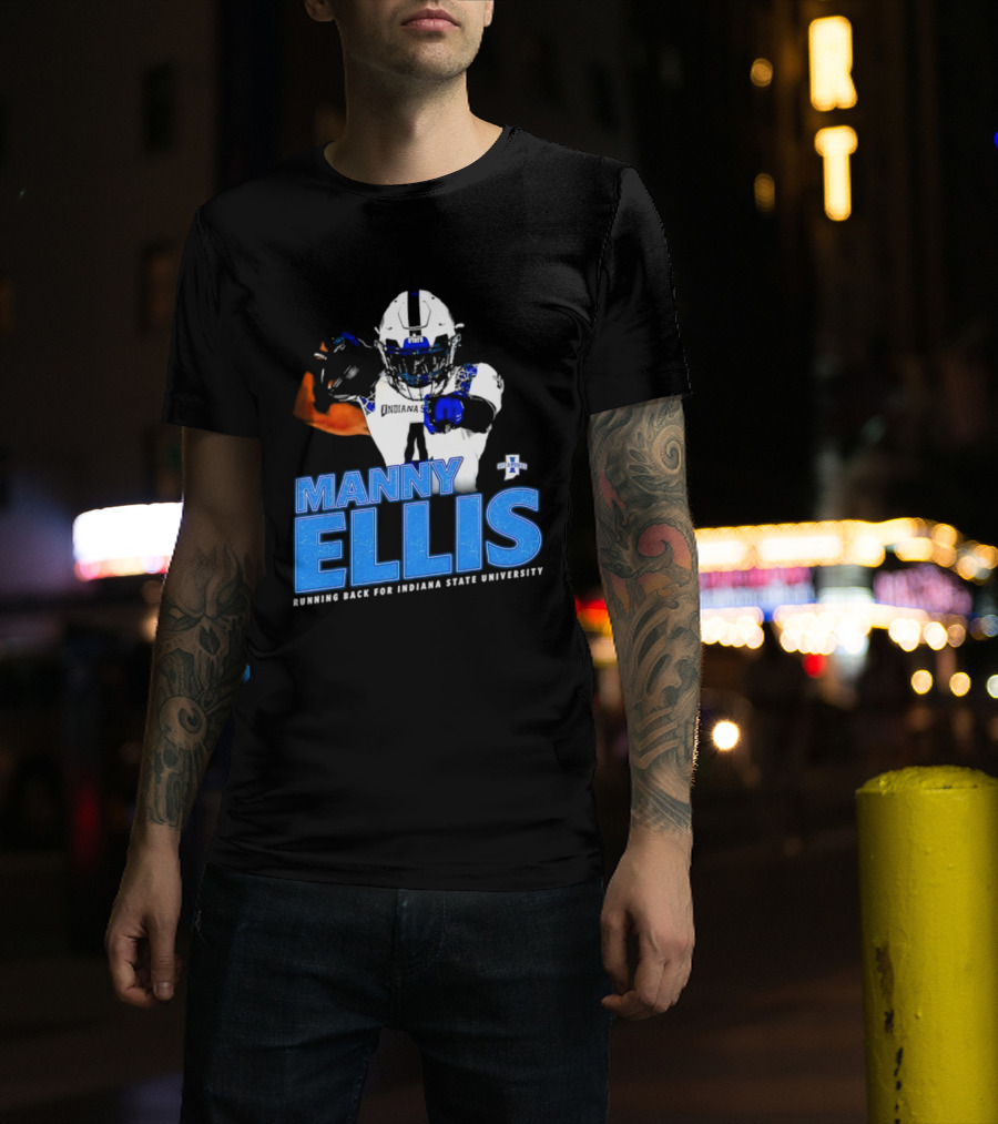 Manny Ellis Indiana State University Football Running Back T-Shirt