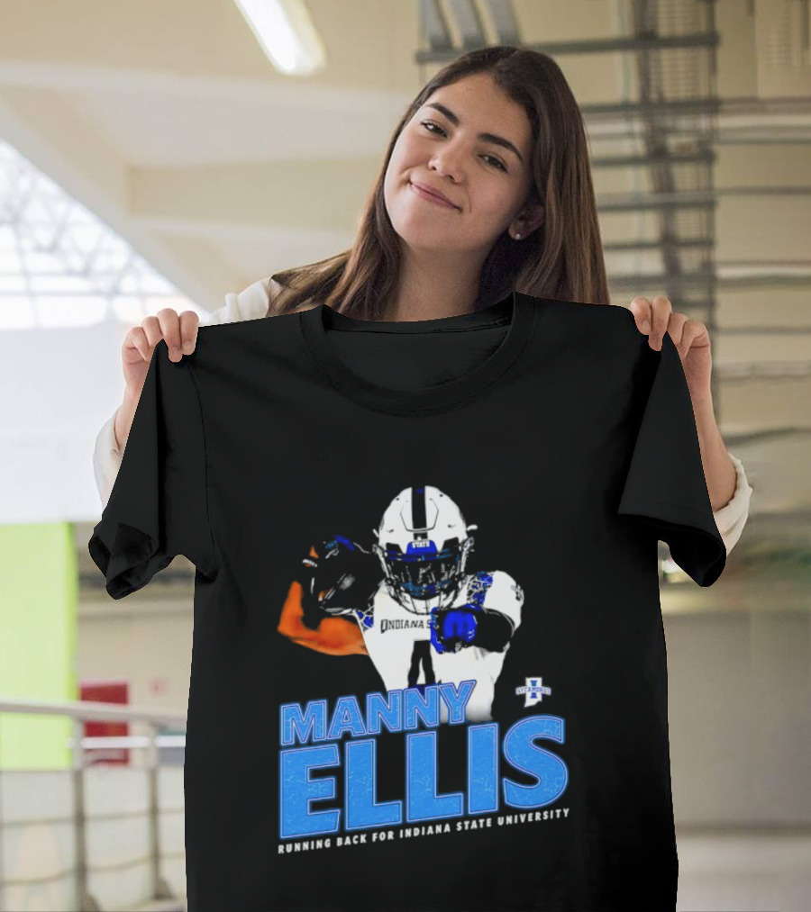 Manny Ellis Indiana State University Football Running Back T-Shirt