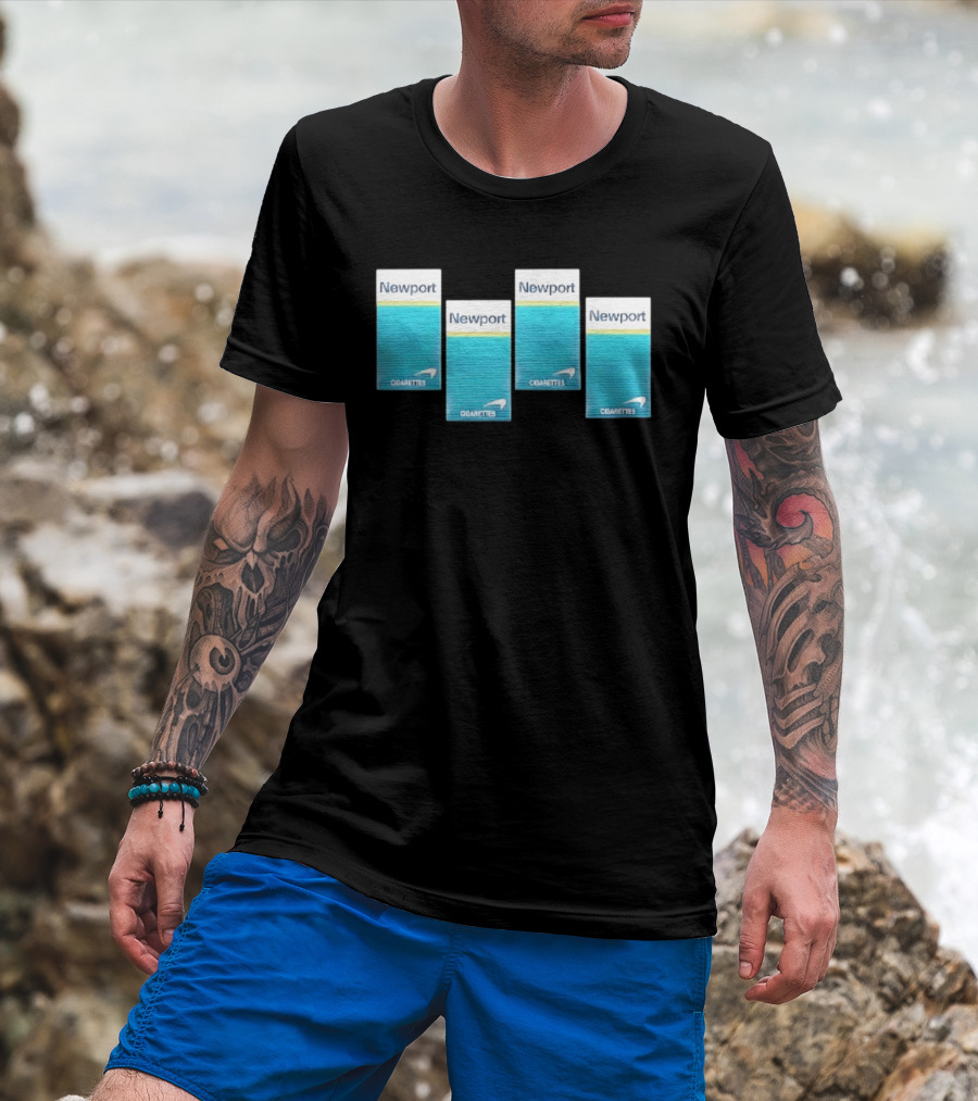 Newport Menthol Cigarettes Iconic Tobacco Packs T-Shirt