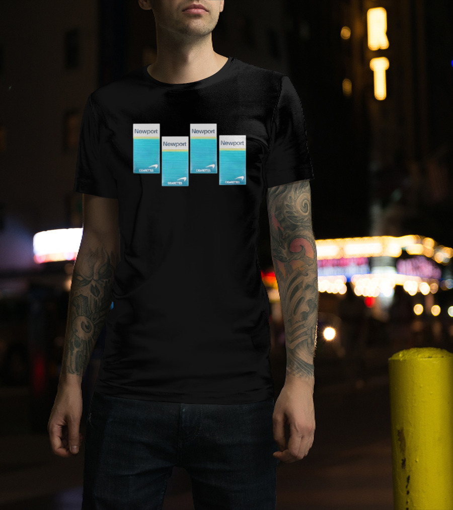 Newport Menthol Cigarettes Iconic Tobacco Packs T-Shirt