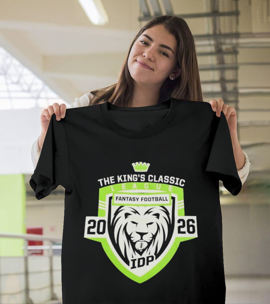 The King's Classic League Fantasy Football 2026 IDP Lion T-Shirt