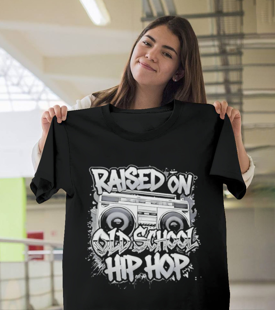 Raised On Old School Hip Hop Boombox T-Shirt