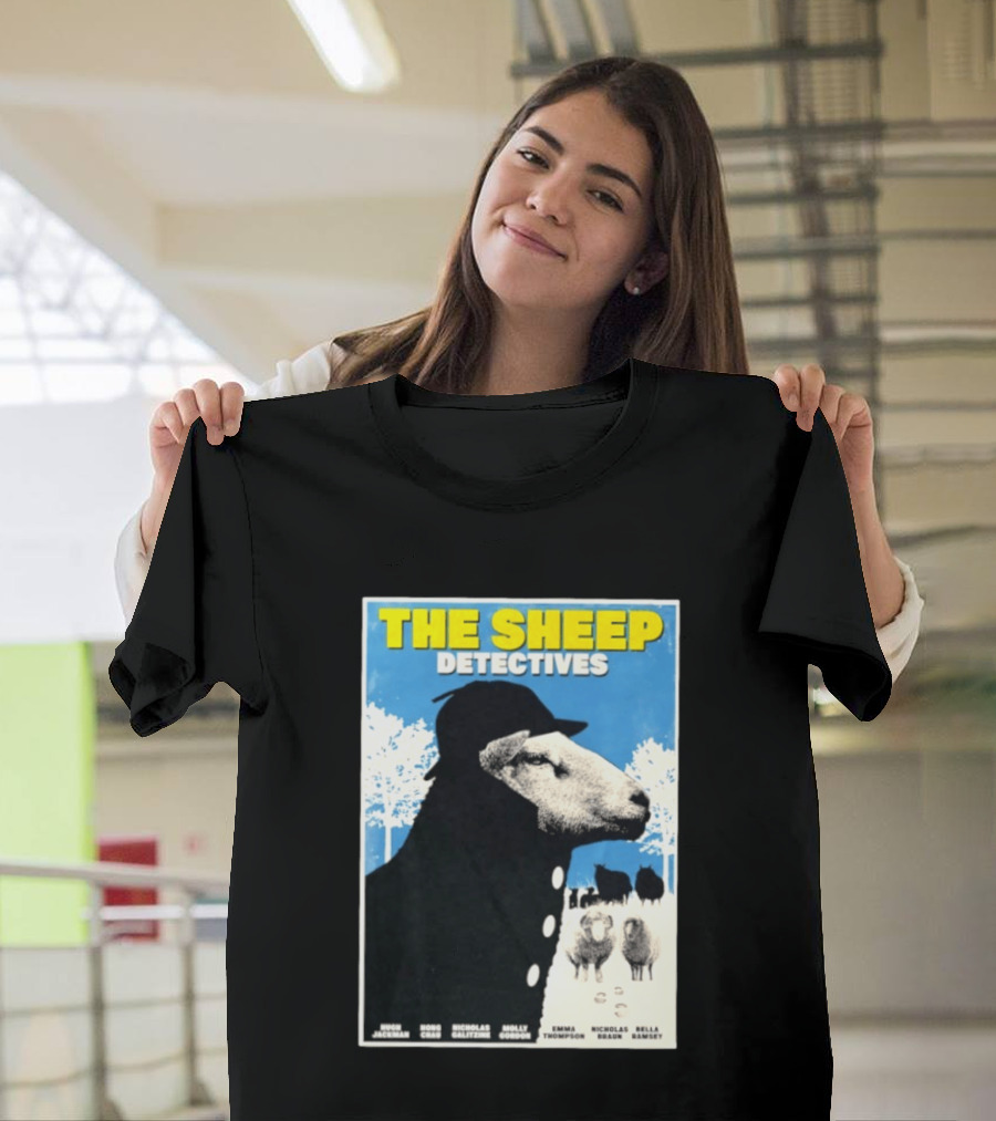 The Sheep Detectives Hugh Jackman Hong Chau Nicholas Galitzine Molly Gordon Emma Thompson Nicholas Braun Bella Ramsey T-Shirt