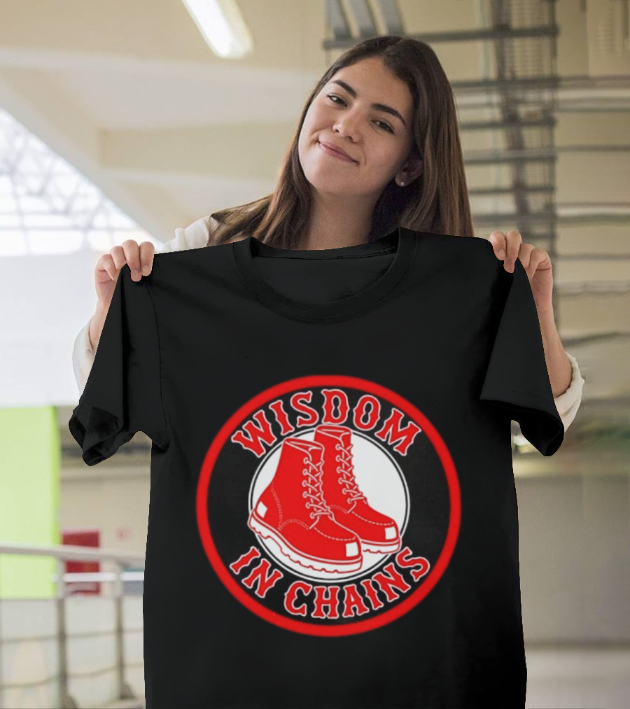 Wisdom In Chains Red Boots Hardcore Punk Band T-Shirt