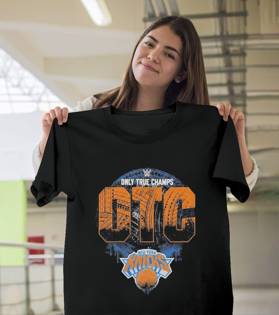 WWE Only True Champs OTC New York Knicks Basket T-Shirt