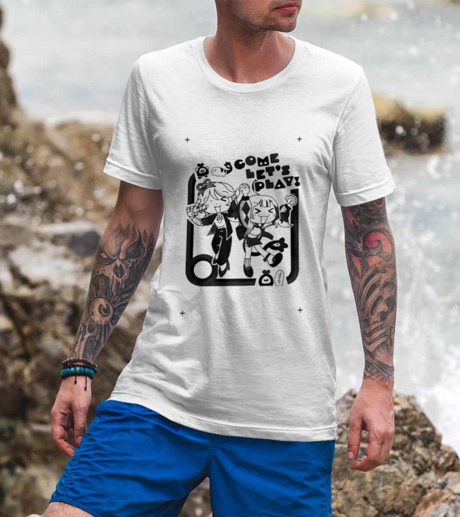 Come Let's Play Anime Characters Manga Fun T-Shirt