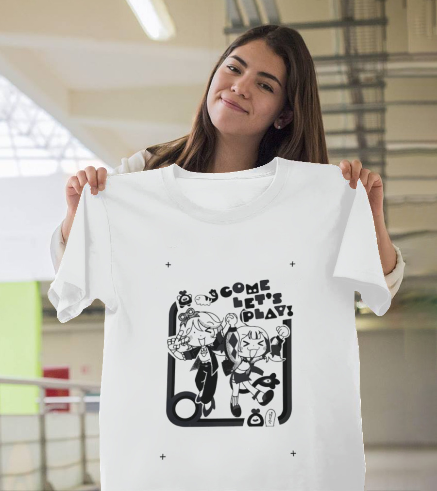 Come Let's Play Anime Characters Manga Fun T-Shirt