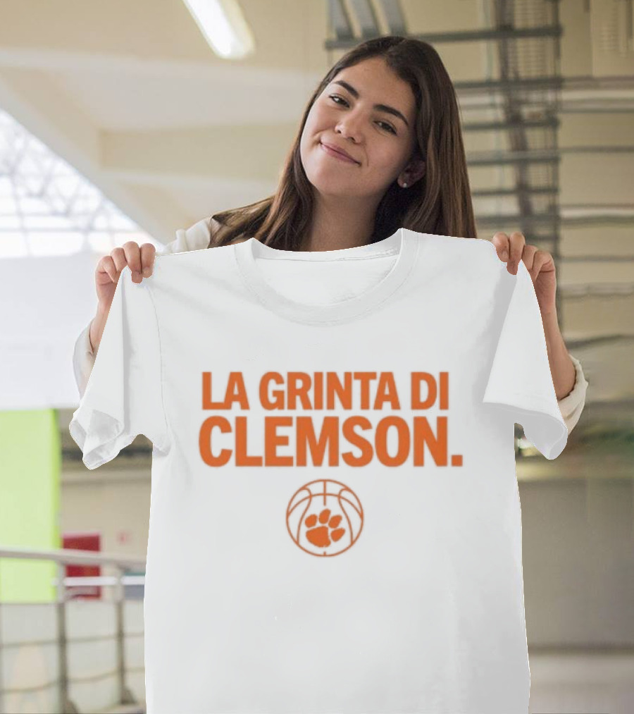 La Grinta Di Clemson Tigers Basketball Paw T-Shirt