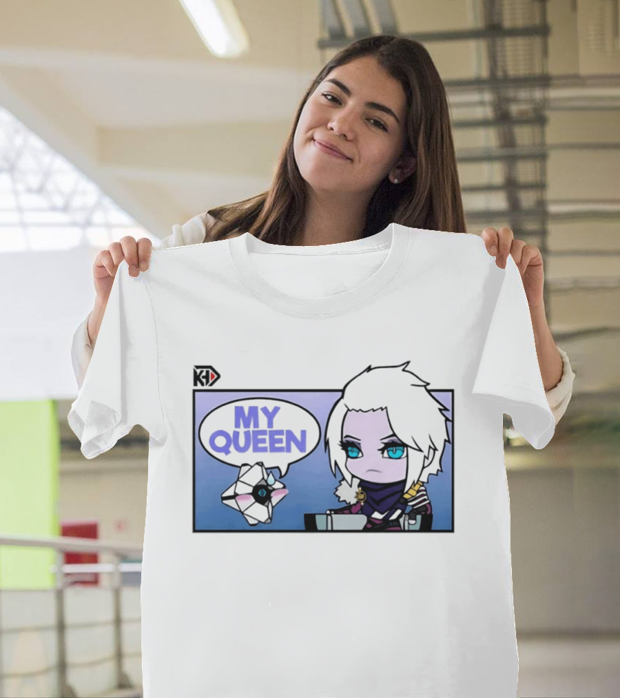 Mara Simp My Queen Chibi Character With Ghost Companion T-Shirt