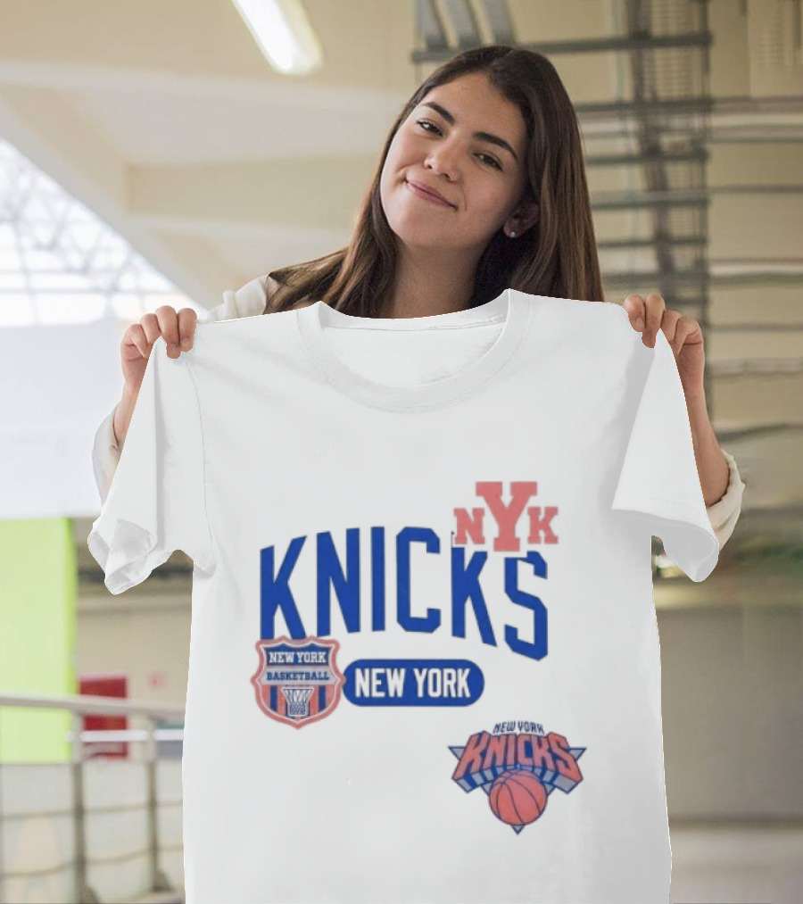 New York Knicks NYK Basketball NBA Collage T-Shirt