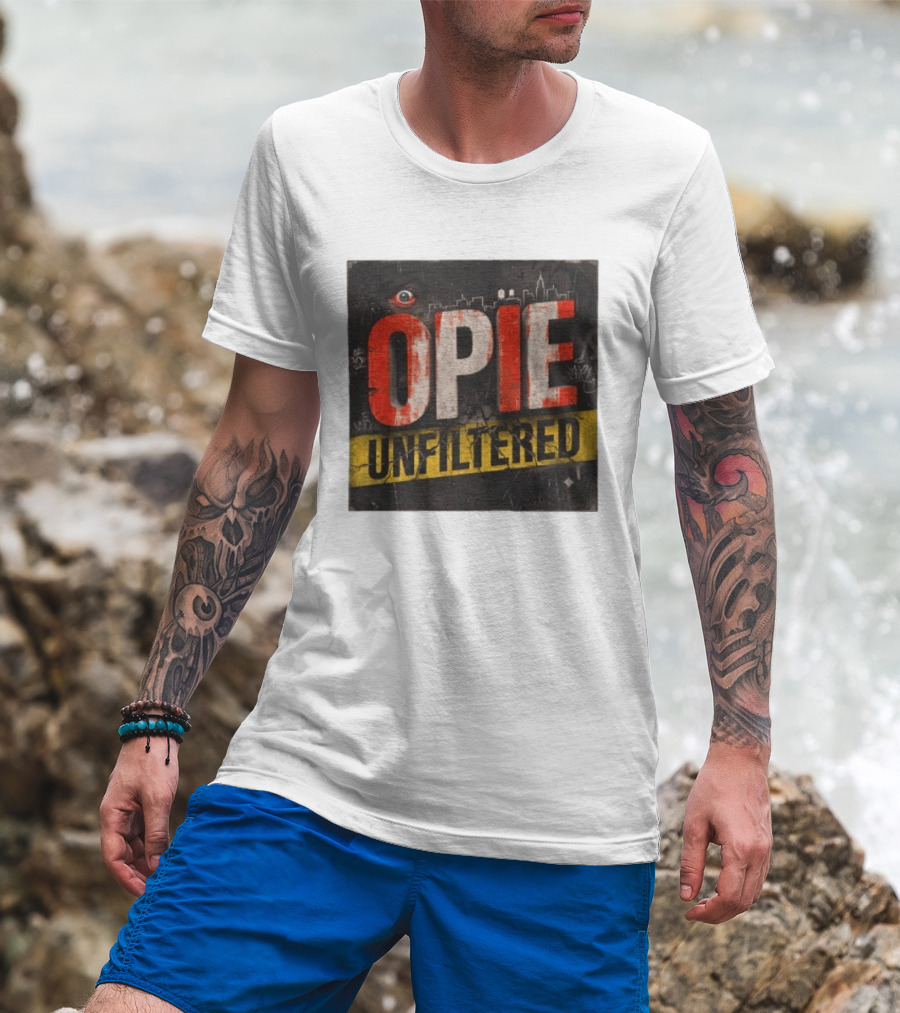 Opie Unfiltered Podcast Eye Graffiti Cityscape T-Shirt