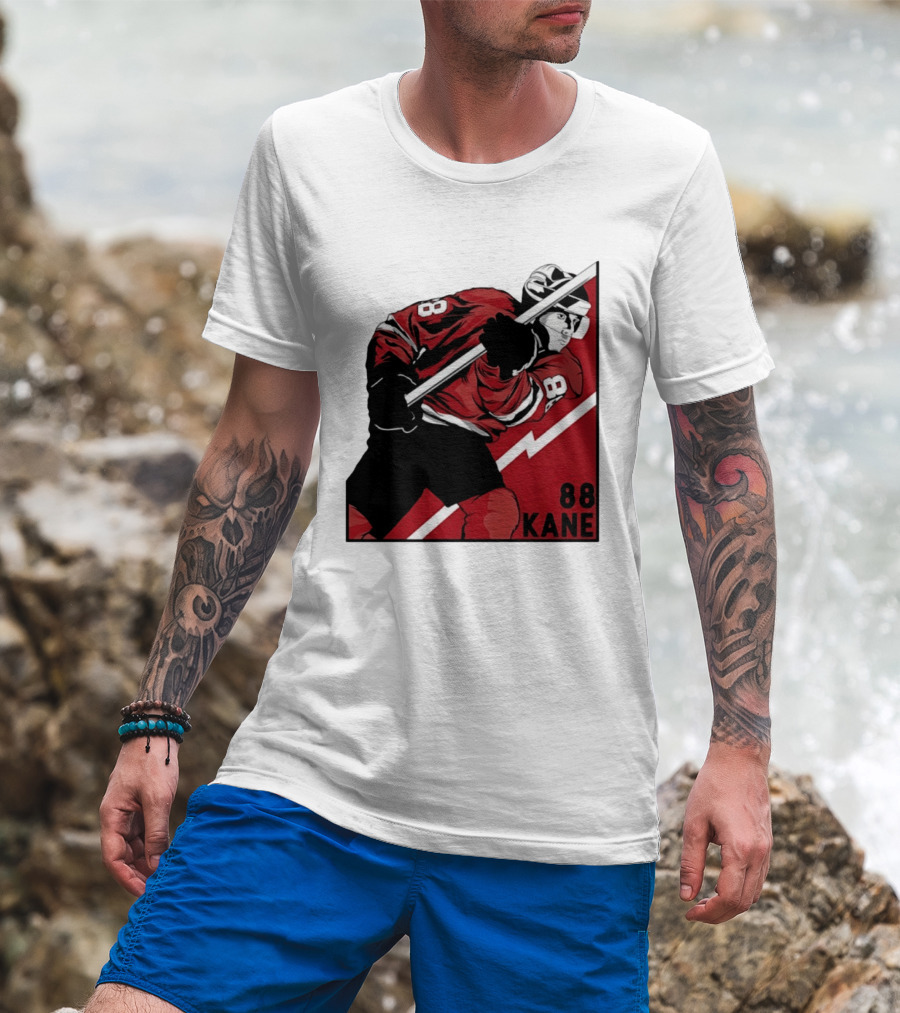 Patrick Kane 88 Chicago Blackhawks Comic Style Hockey Player T-Shirt