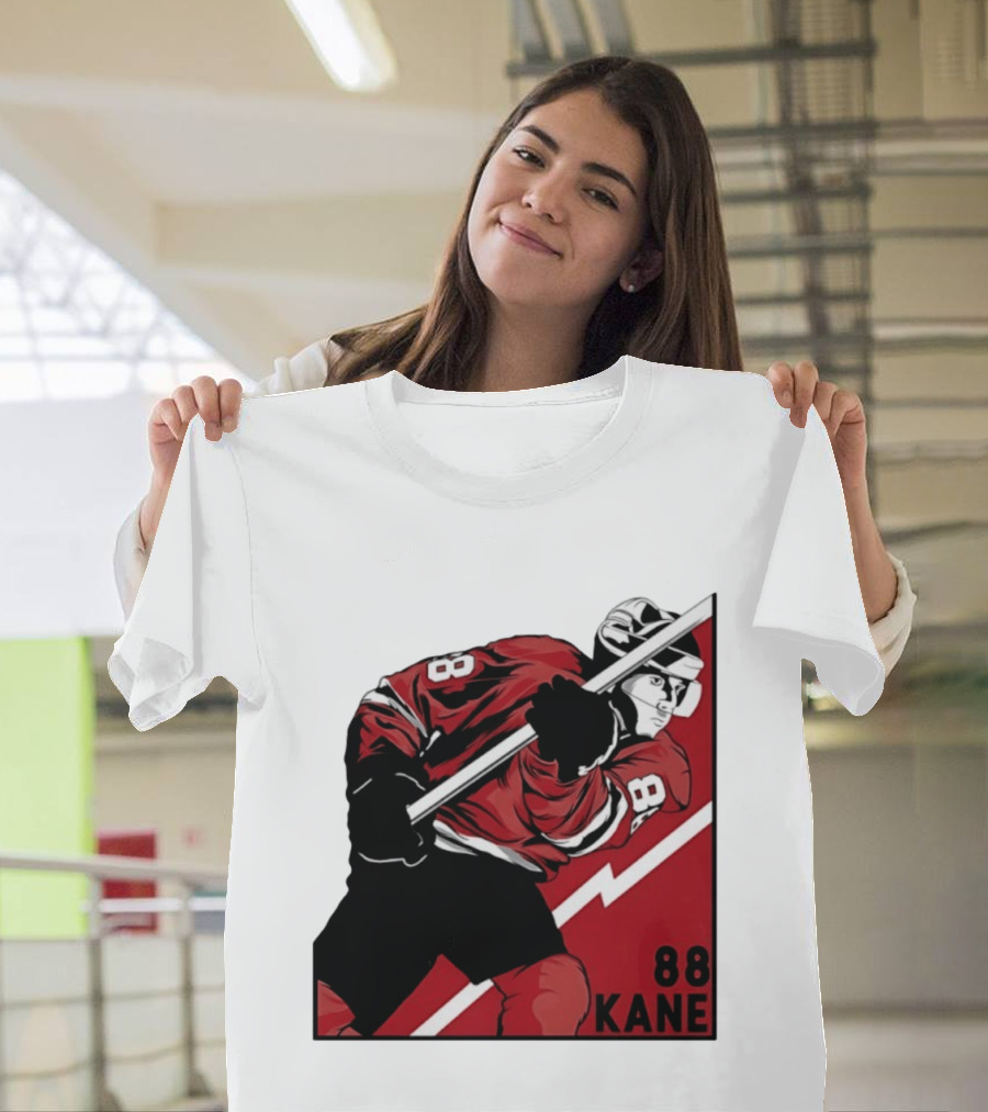Patrick Kane 88 Chicago Blackhawks Comic Style Hockey Player T-Shirt