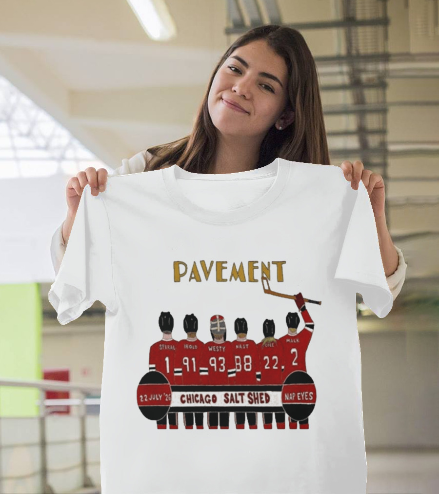 Pavement Chicago Salt Shed July 22 2026 Hockey Theme Nap Eyes Event T-Shirt