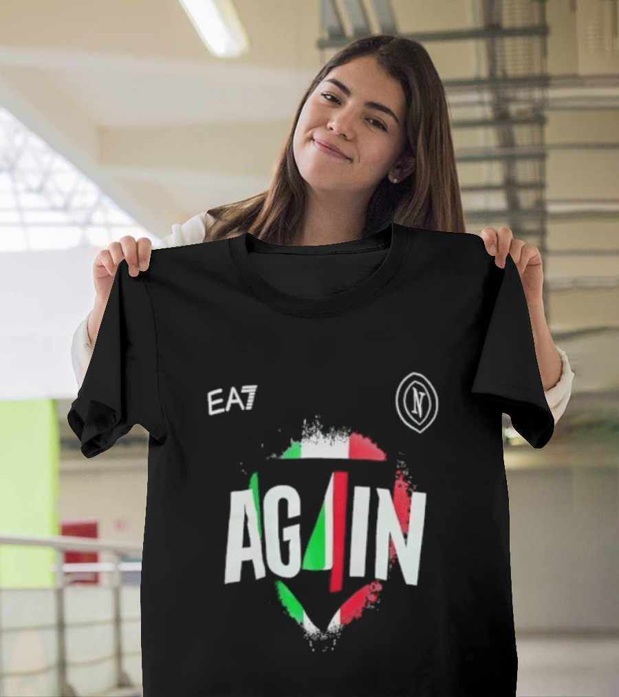 EA7 AG4IN Italian Flag T-Shirt