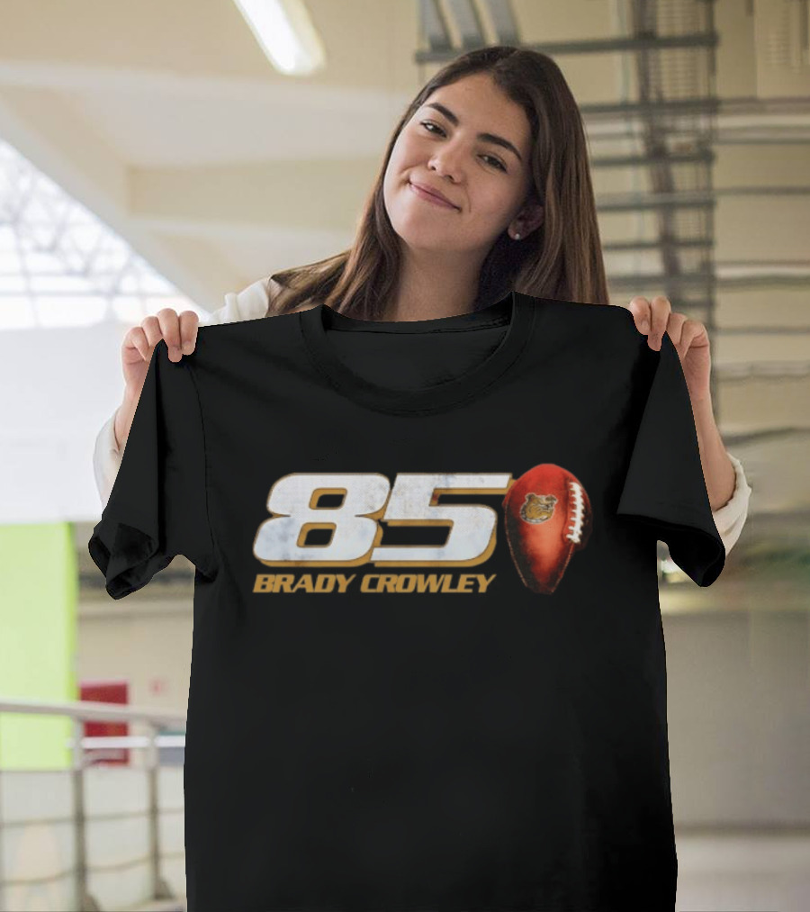 85 Brady Crowley Football Bear T-Shirt