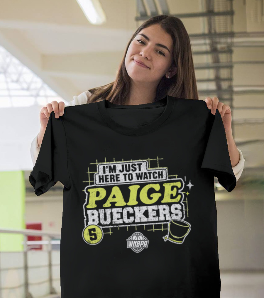 I'm Just Here To Paige Bueckers 5 Dallas Wings WNBA Basketball T-Shirt