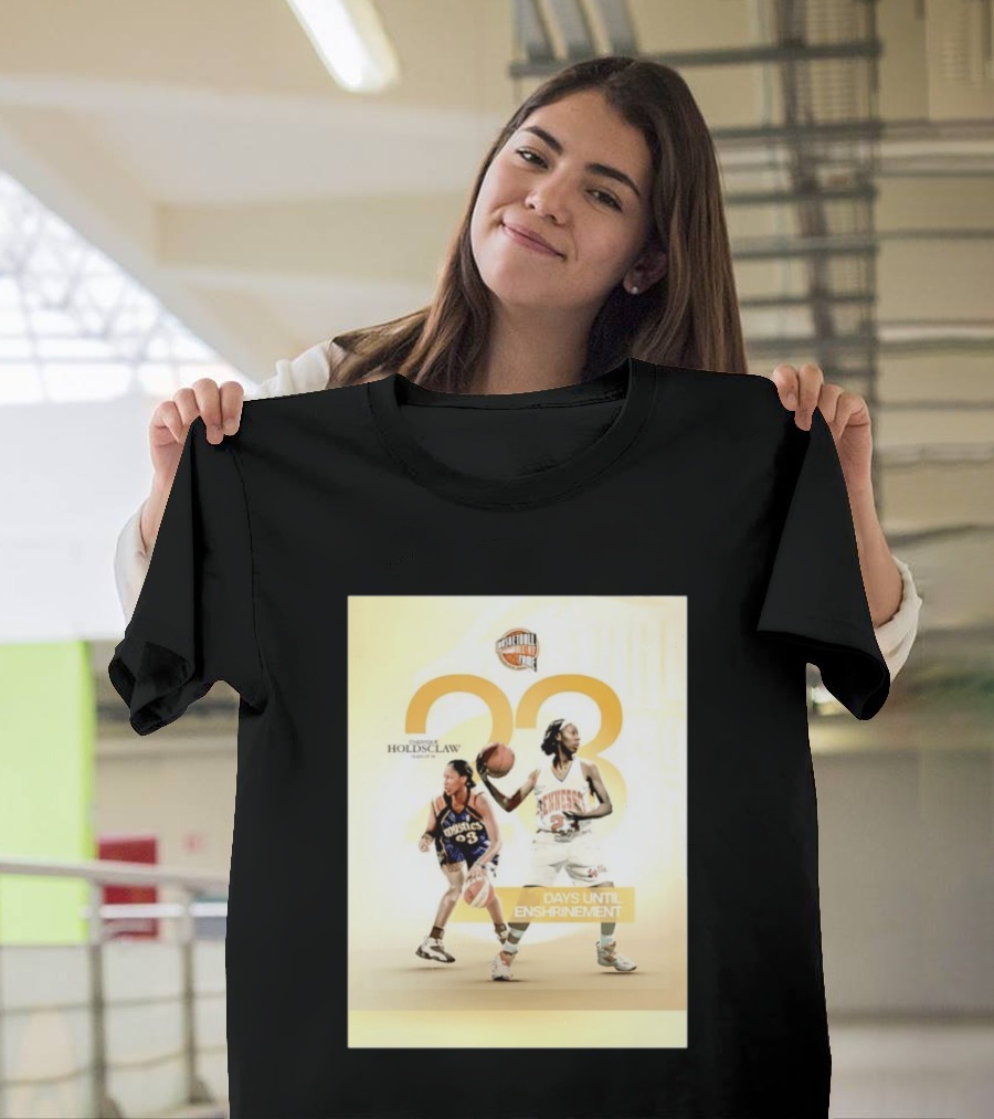 Chamique Holdsclaw Basketball Hall Of Fame 2026 Enshrinement Countdown Tennessee Mystics Number 23 T-Shirt
