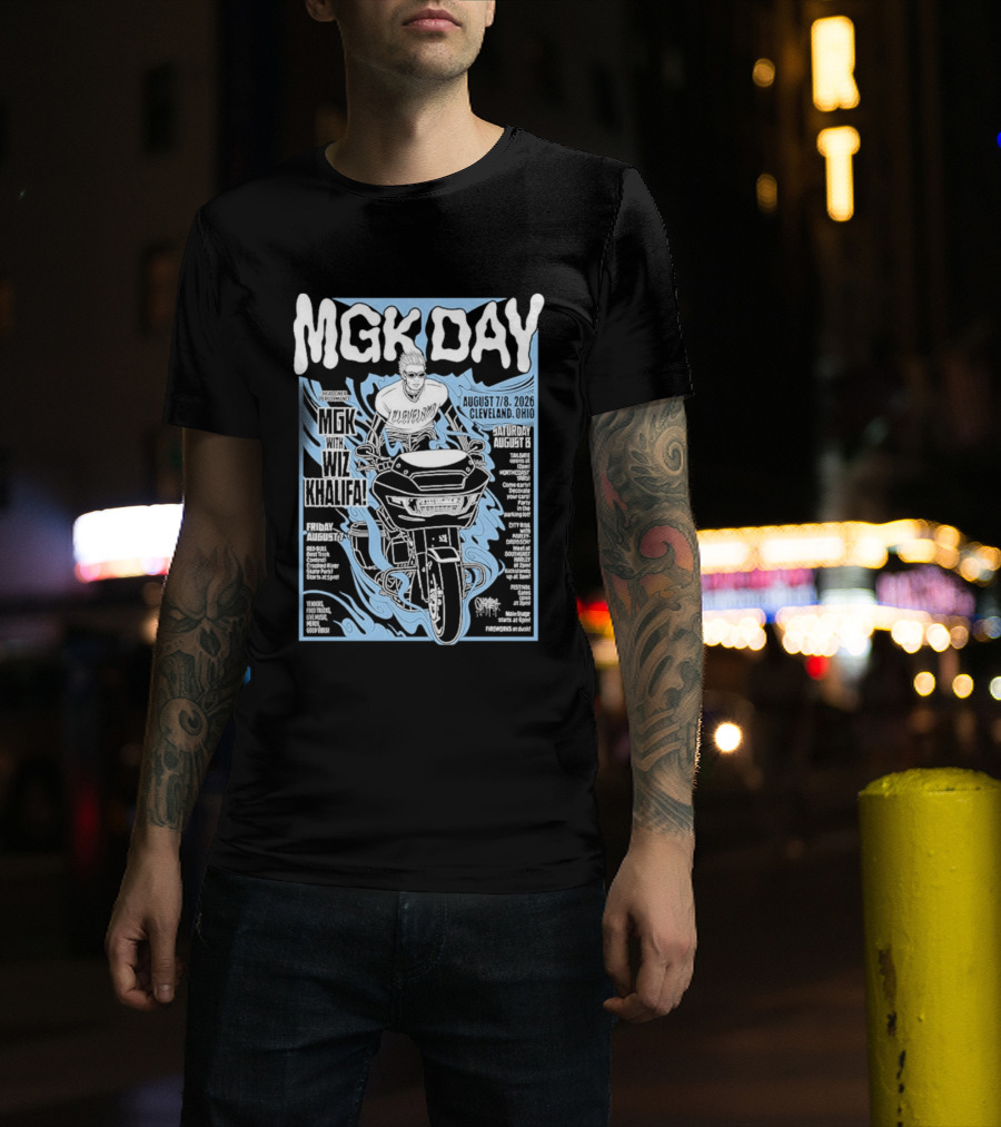 MGK Day Cleveland Ohio MGK Wiz Khalifa August 7 8 2026 T-Shirt
