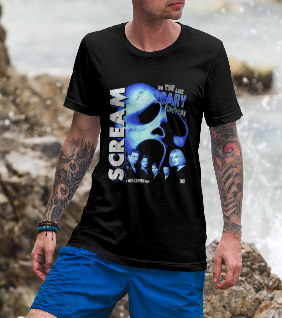 Scream Do You Like Scary Movies A Wes Craven Film Retro Collage T-Shirt
